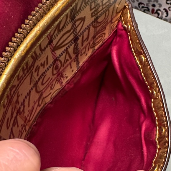 Coach Parker Op Art Swingpack - Gold Metallic Graffiti Logo Crossbody - Picture 10 of 10